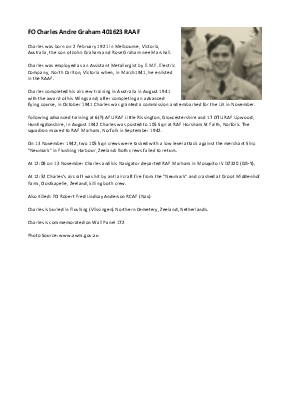 A preview of a PDF biography for Graham, Charles Andre